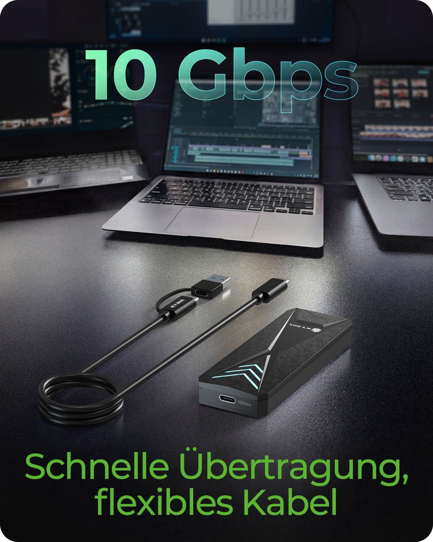 ICY BOX Geh. Spade Case 1805 NVMe M.2 USB 3.2 Gen 2 Type - C - USB 3.0 - Gehäuse