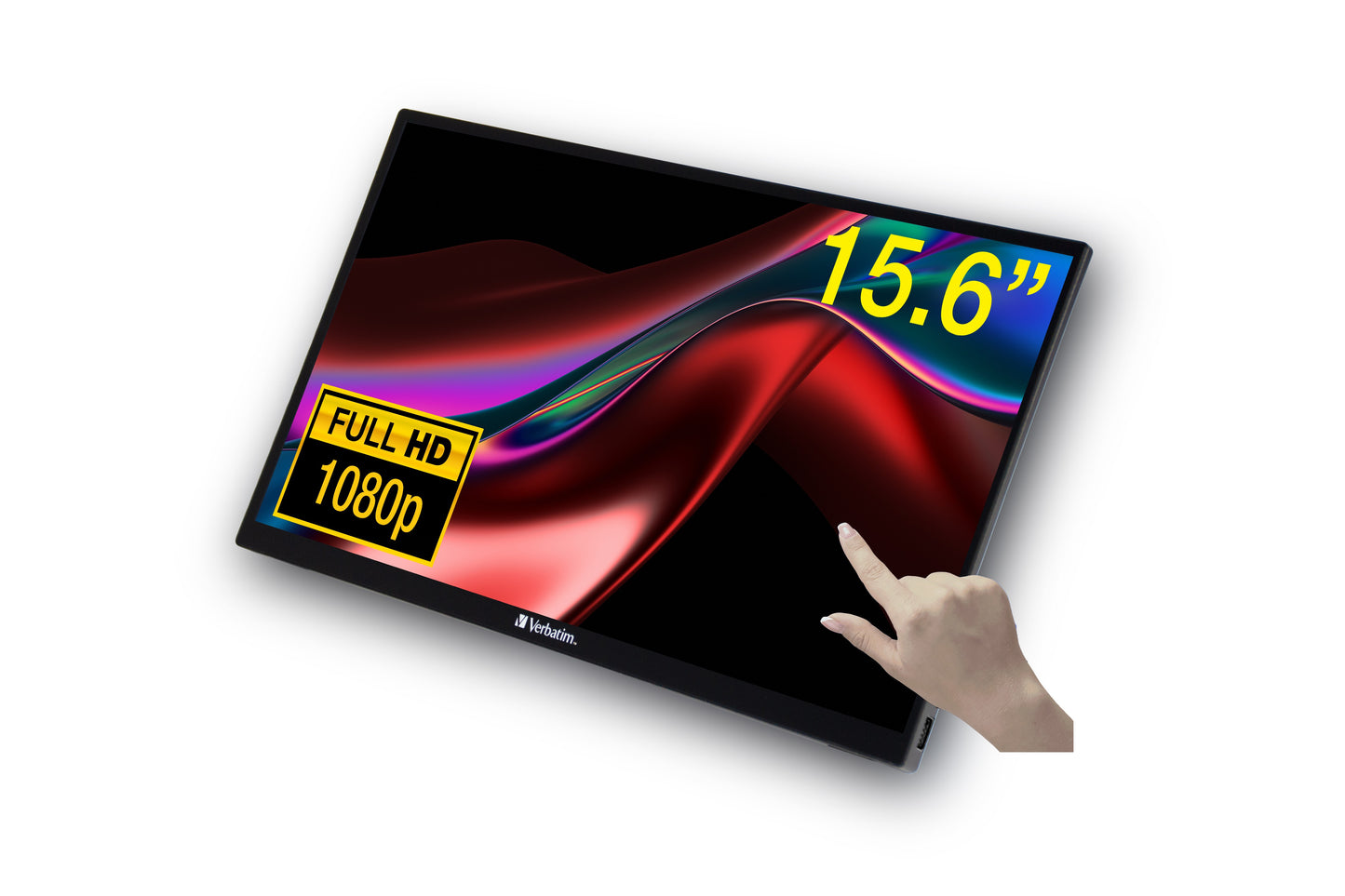 Verbatim 49592 - 39,6 cm (15.6") - 1920 x 1080 Pixel - Full HD - LCD - 6 ms - Schwarz - Monitor