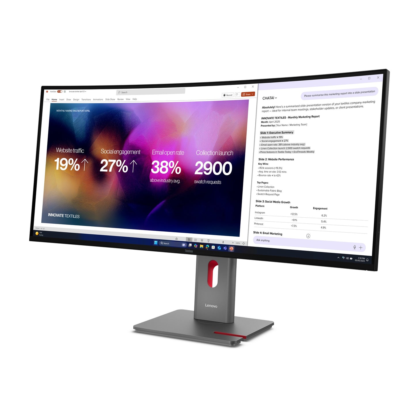 Lenovo ThinkVision P40WD - 40 40" Monitor - 100,8 cm - Monitor