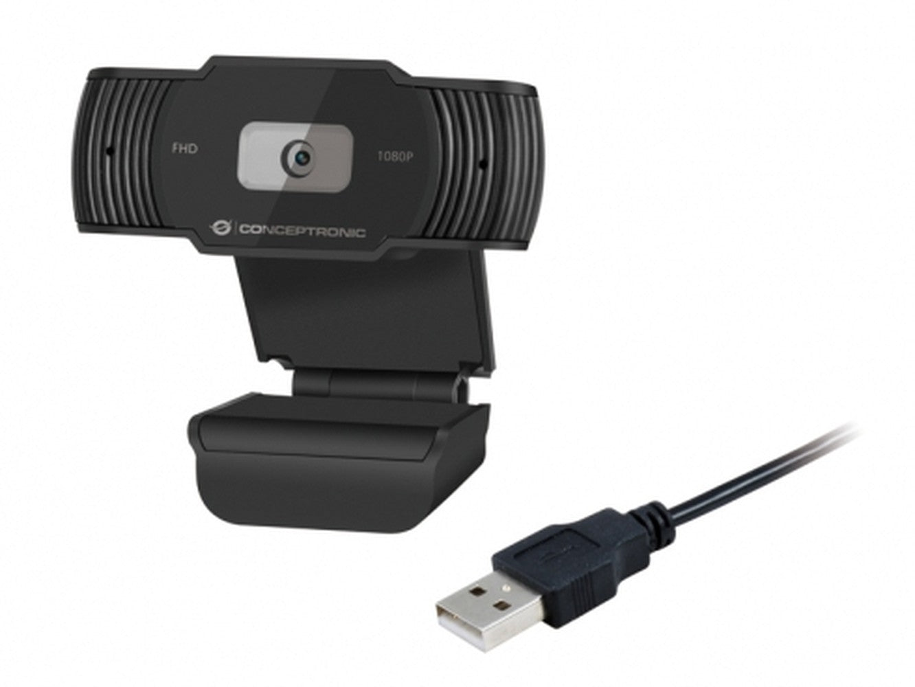 Conceptronic AMDIS 1080P Full HD Webcam with Microphone - 1920 x 1080 Pixel - 30 fps - 65° - 65° - 5 V - USB 2.0 - Webcam