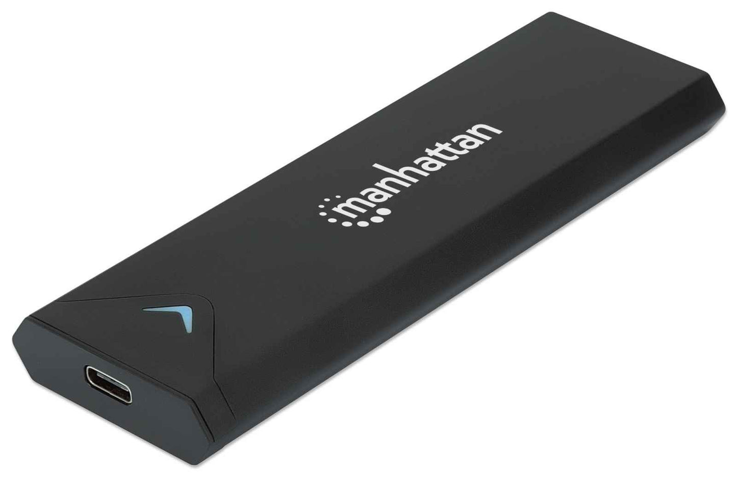 Manhattan M.2 NVMe SSD - Festplattengehäuse - USB 3.2 Gen 2 - USB - C - Buchsenanschluss für bis zu 10 Gbit/s - UASP - konform - Aluminium - schwarz - SSD - M.2 - M.2 - 10 Gbit/s - USB Anschluss - Schwarz - Gehäuse