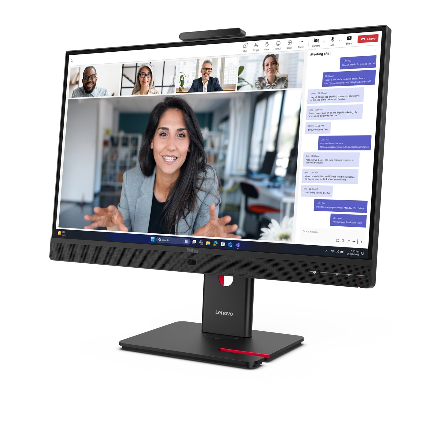 Lenovo ThinkVision T24 - 60,5 cm/23,8" Flachbildschirm (TFT/LCD) - 1.920x1.080 IPS - Monitor