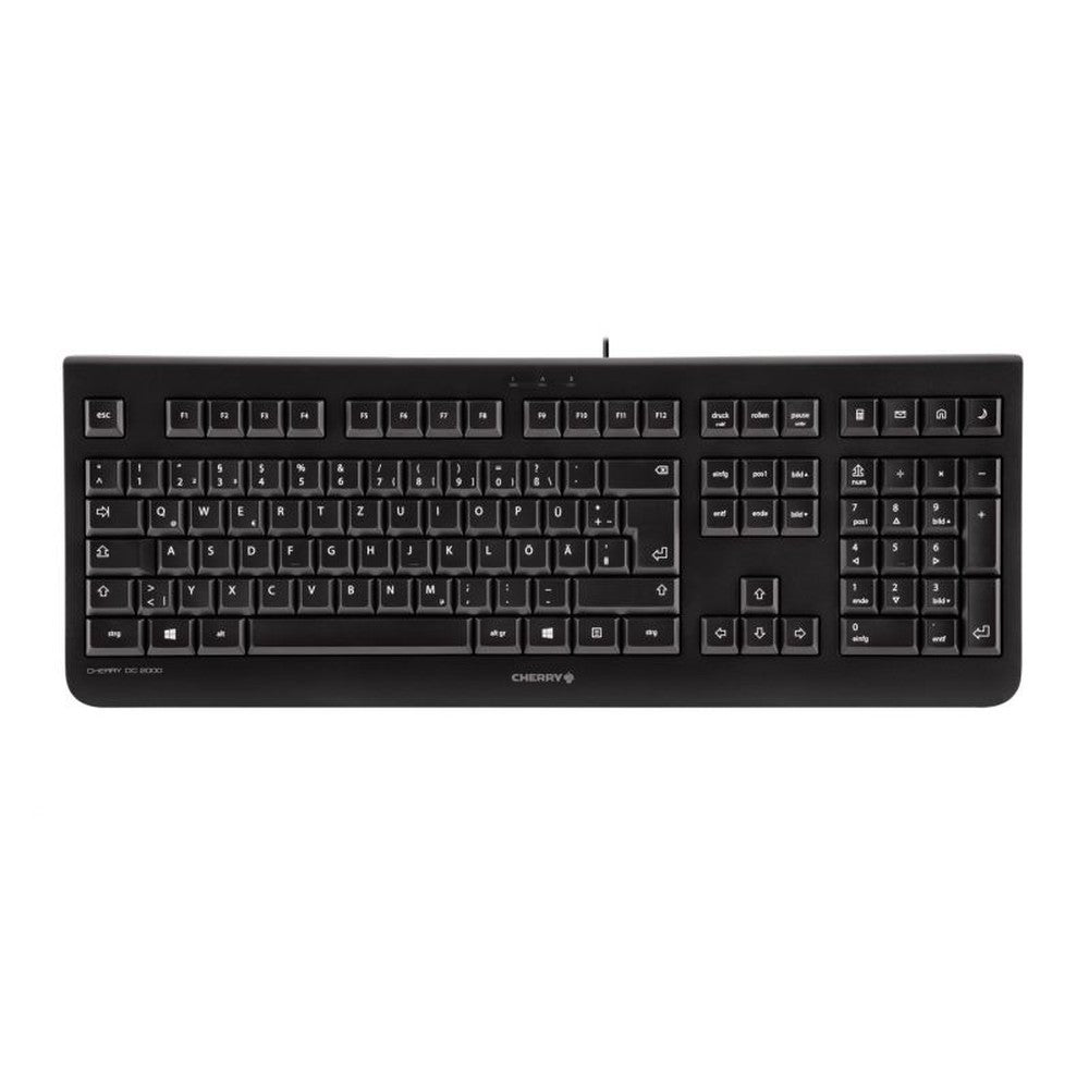 Cherry DC 2000 - Kabelgebunden - USB - Membran Key Switch - QWERTZ - Schwarz - Maus enthalten - Tastatur