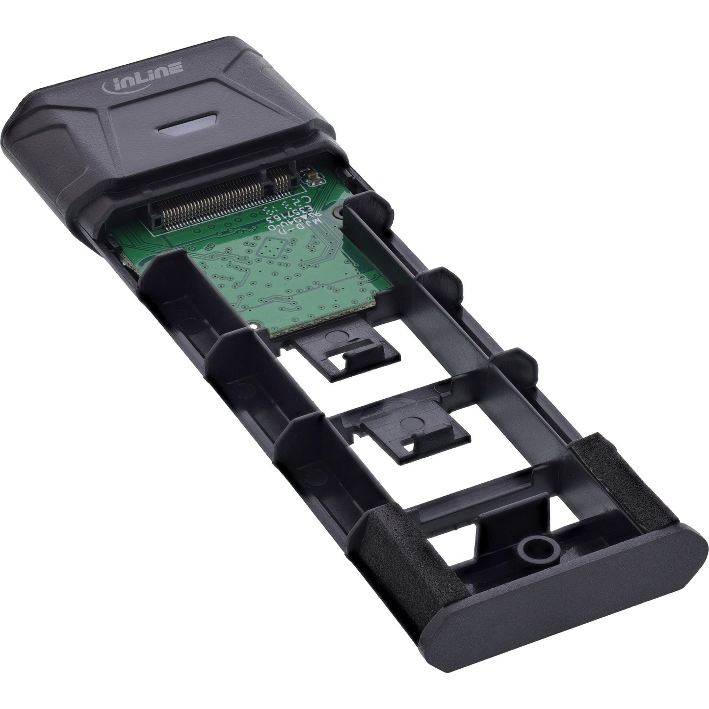InLine USB3.2 Gen.2 USB - C zu M.2 SSD (PCIe NVMe & SATA) Gehäuse - Gehäuse