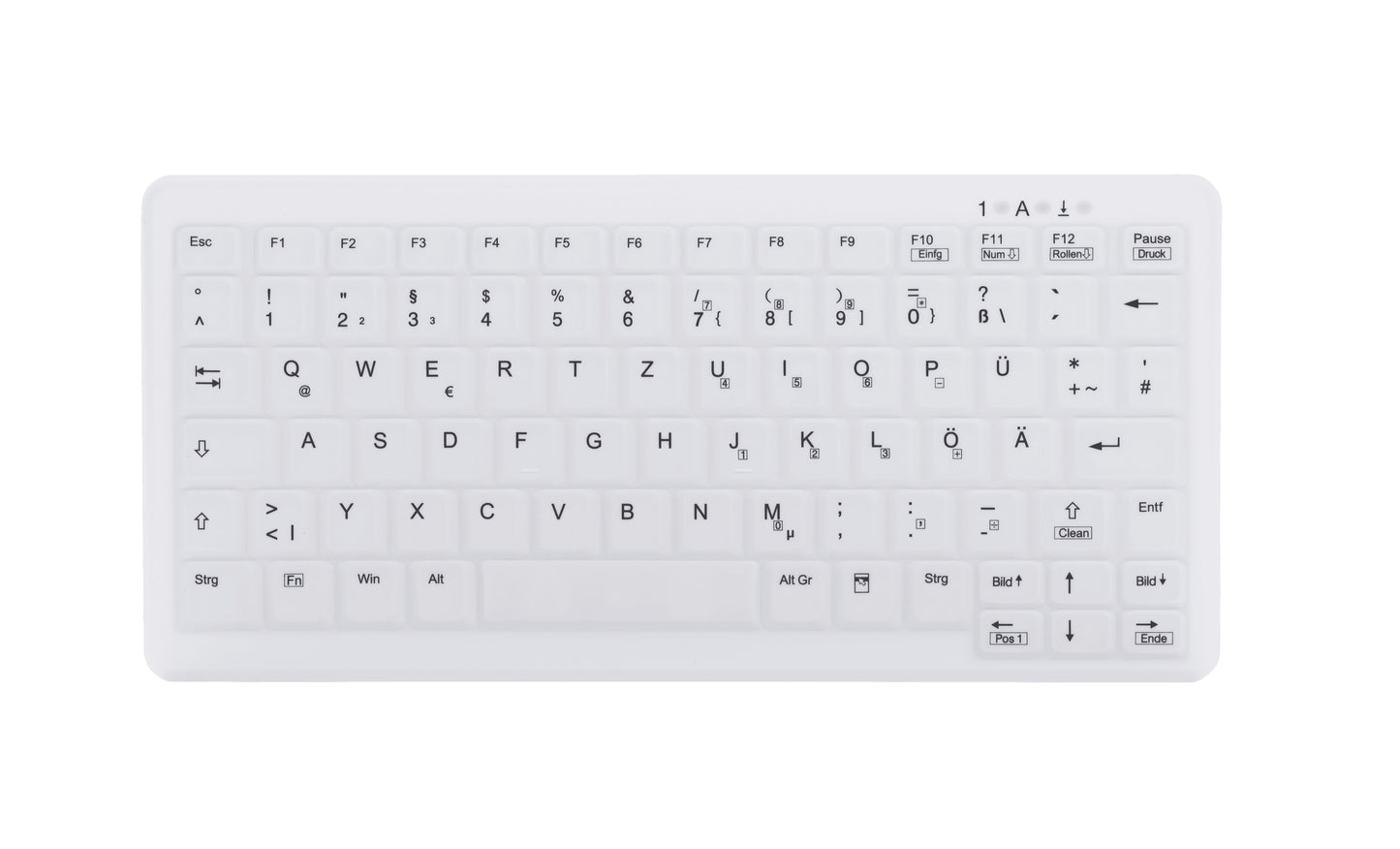 Active Key AK - C4110F - Volle Größe (100%) - Kabelgebunden - USB - Membran Key Switch - QWERTZ - Weiß - Tastatur