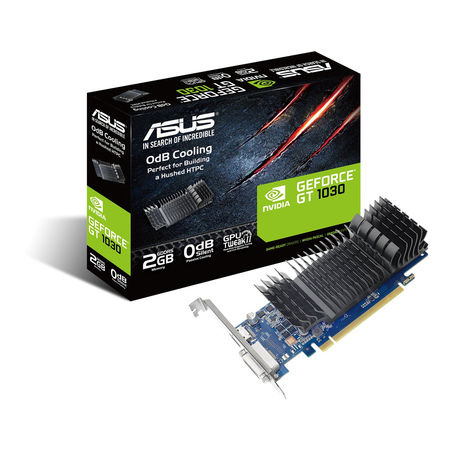 ASUS GT1030 - SL - 2G - BRK - GeForce GT 1030 - 2 GB - GDDR5 - 64 Bit - 1920 x 1200 Pixel - PCI Express 3.0 - Grafikkarte