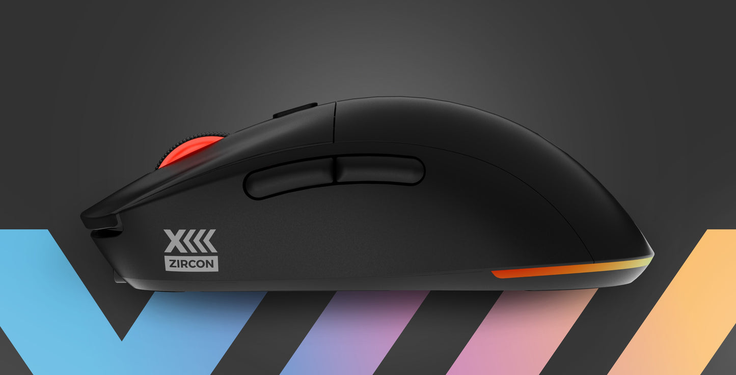 natec Gaming Maus Zircon XIII"Custom" kabellos schwarz - Optisch - Maus
