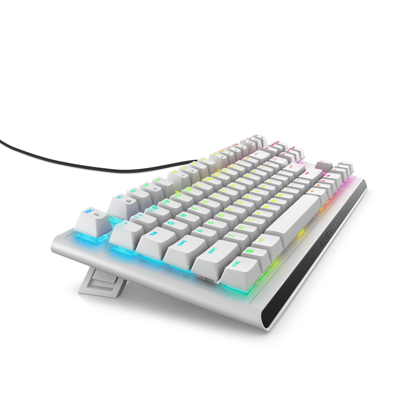 Dell Alienware AW420K - Kabelgebunden - USB - Mechanischer Switch - QWERTY - RGB - LED - Weiß - Tastatur