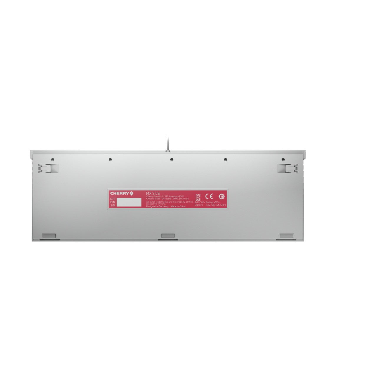 Cherry MX 2.0S RGB - Kabelgebunden - USB - Mechanischer Switch - QWERTZ - RGB - LED - Weiß - Tastatur