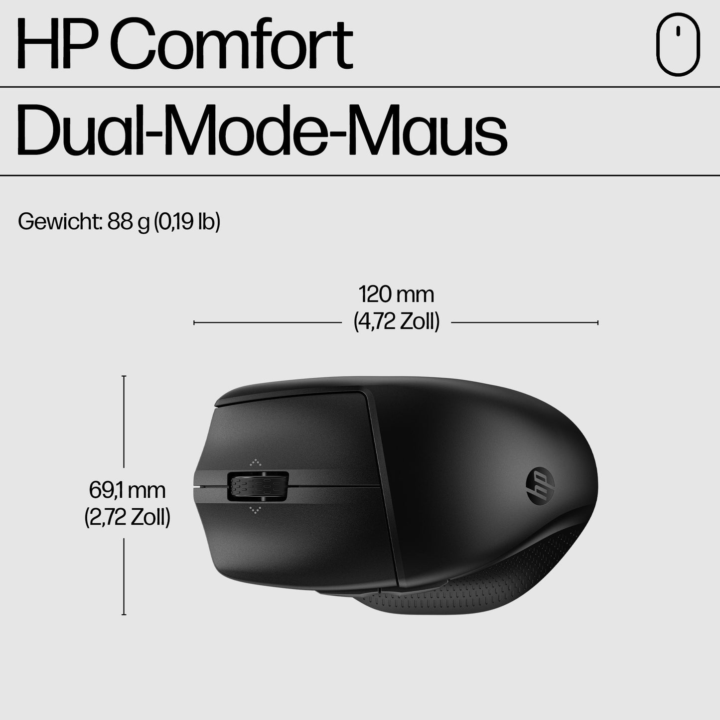 HP Tastatur 685 - und - Maus - Set Comfort Dual - Mode - QWERTZ - Tastatur
