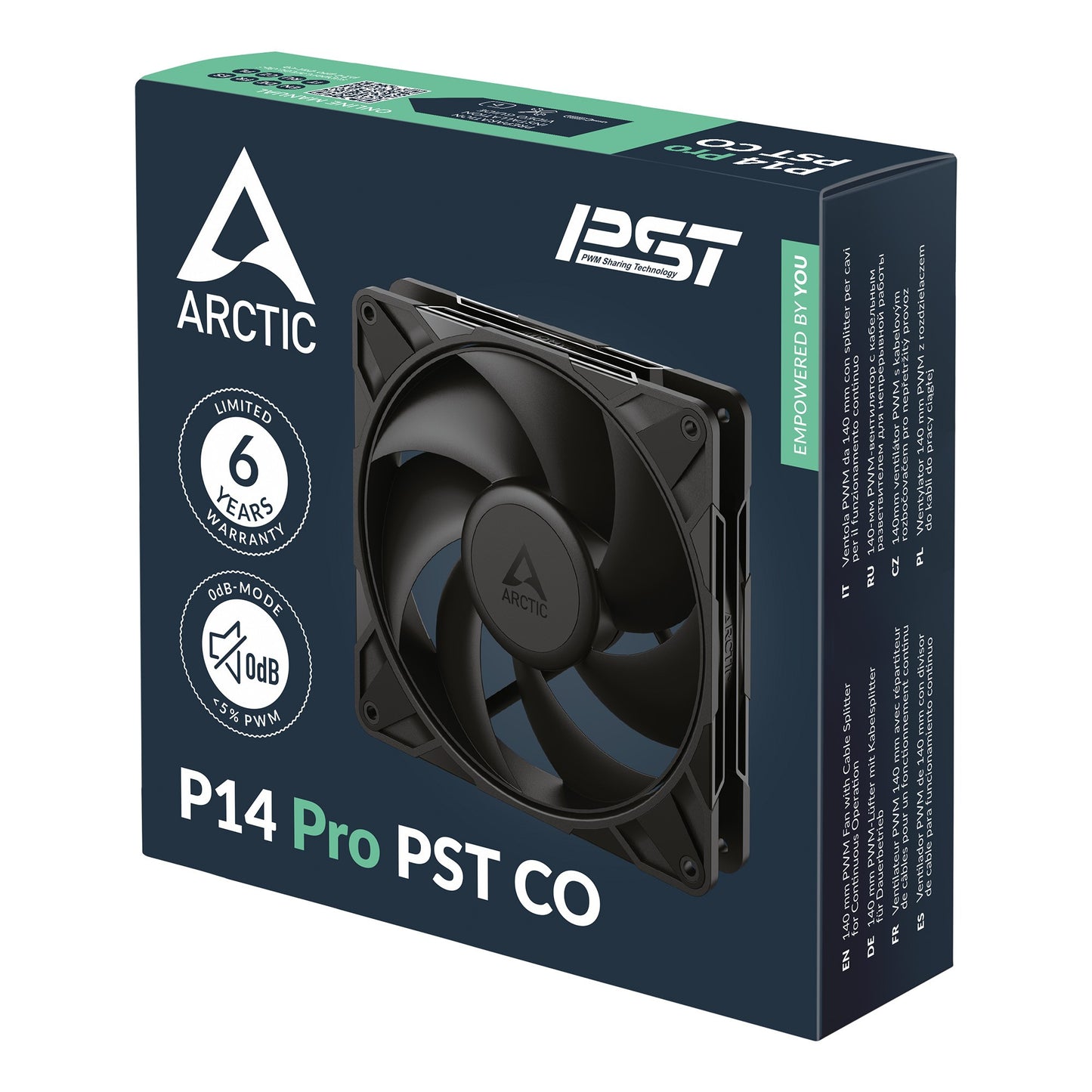 Arctic P14 Pro Pst Co Gehäuseluefter Pwm 140mm black/black - Gehäuse - 25 dB - Kühler