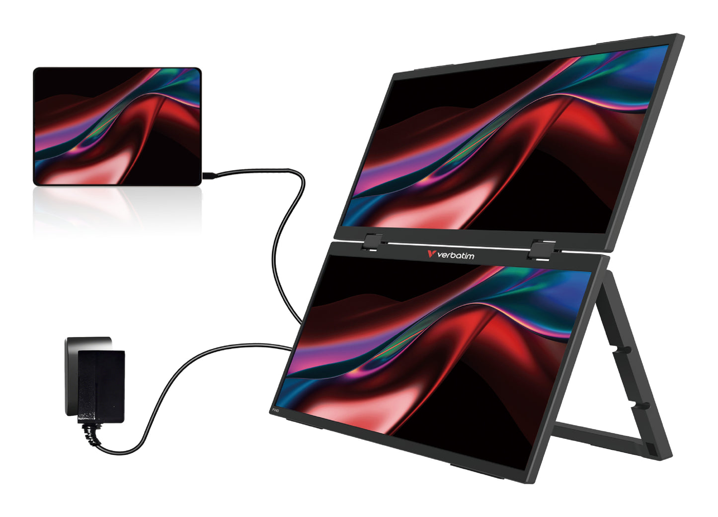 Verbatim Portable 15.6 Dual Monitor Essentials - Monitor