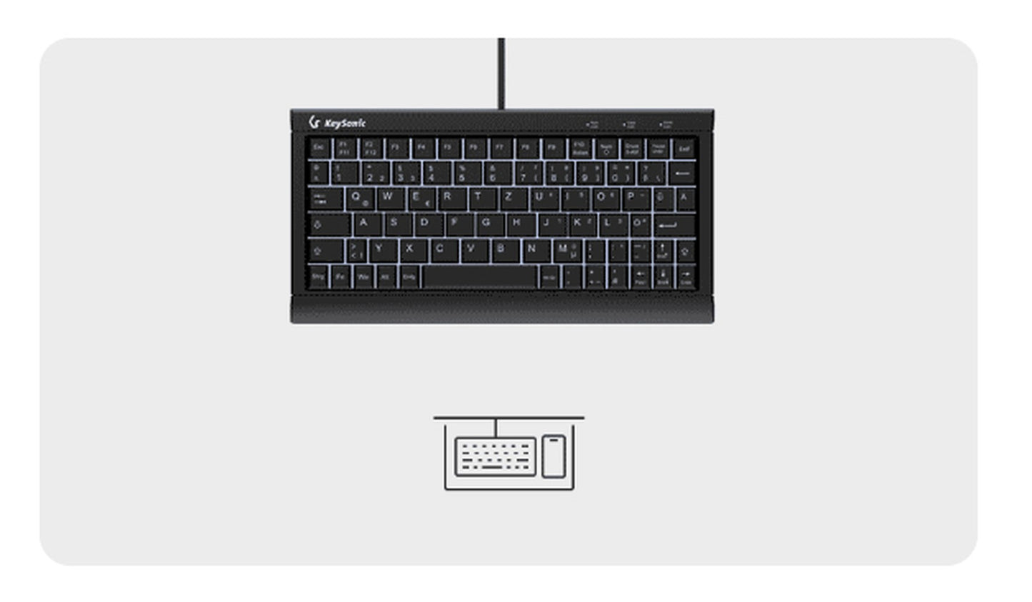 KeySonic KSK - 3011ELC - super - mini - Tastatur