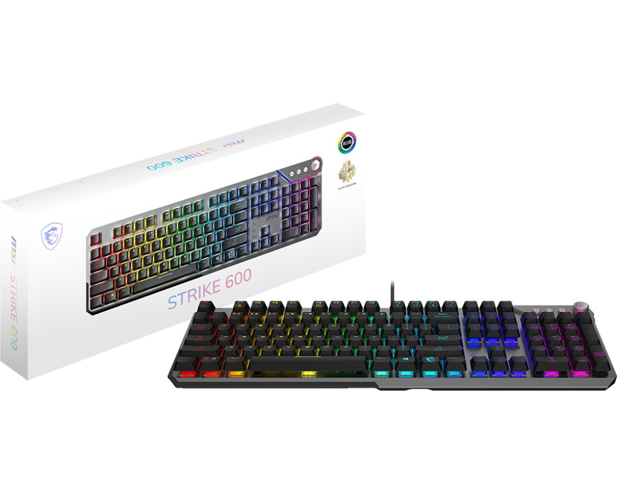 MSI Strike 600 Silent Gaming Keyboard verkabelt - QWERTZ - Tastatur