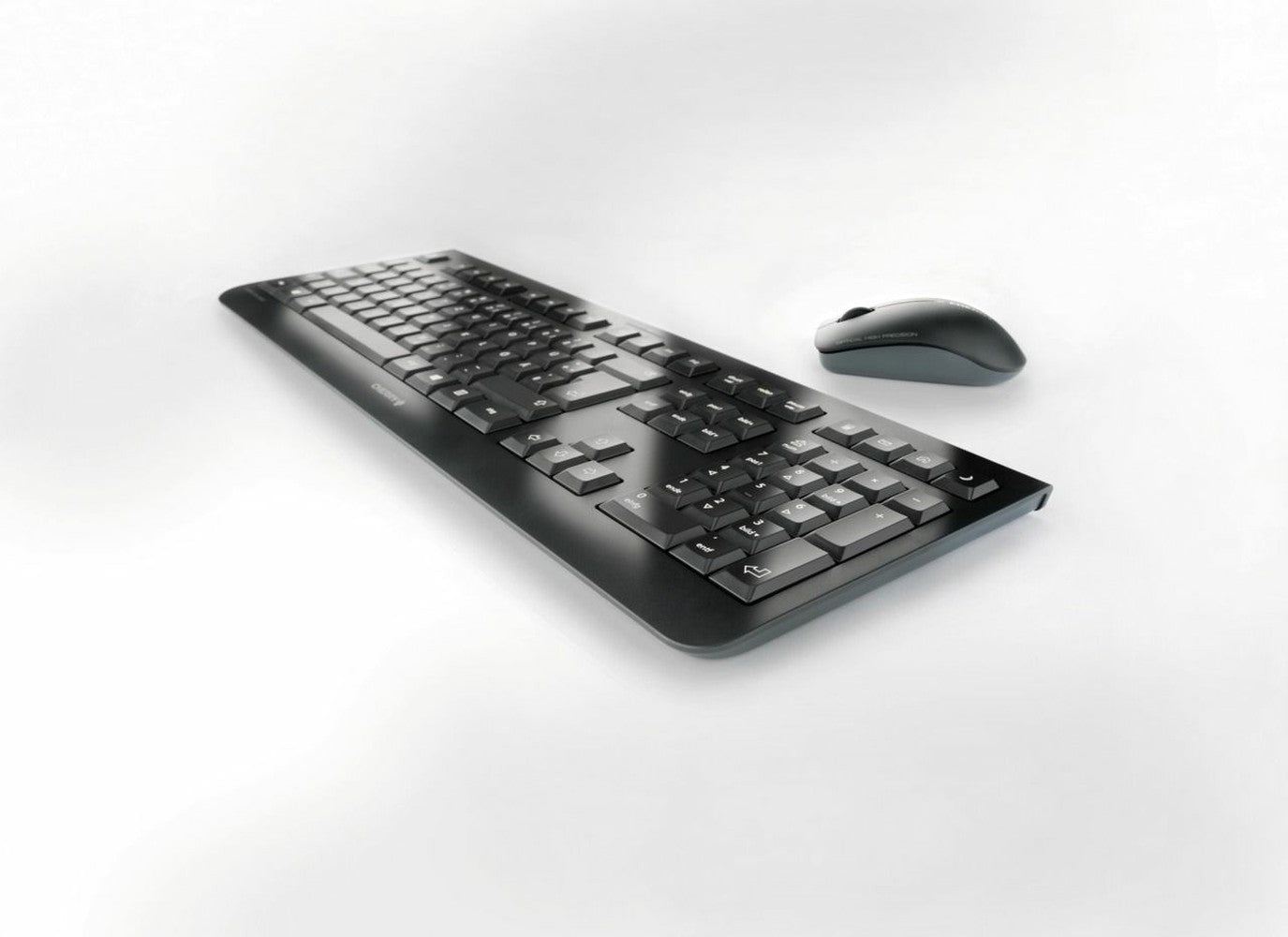 Cherry DW 3000 - Volle Größe (100%) - Kabellos - RF Wireless - QWERTY - Schwarz - Maus enthalten - Tastatur
