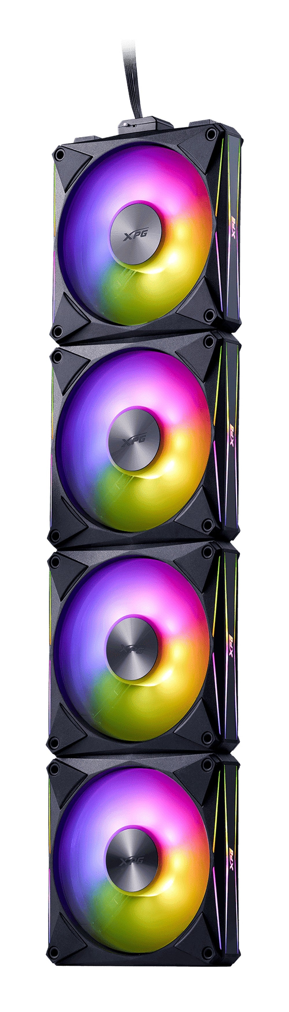 XPG Lüfter HURRICANE MAG 120 120mm ARGB PWM Fan 4er Pack BK retail - 23,36 dB - 2.000 rpm - Kühler