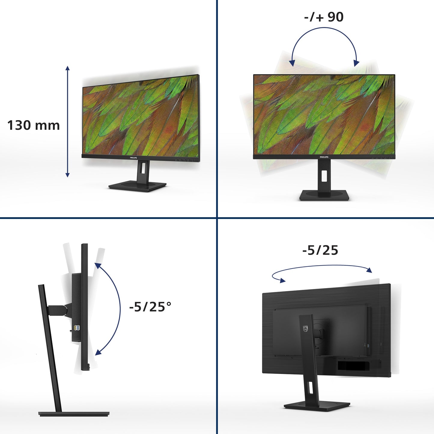 Philips Monitor 3000 Series 27B1N3800 00 27B1N3800/00 - 68,6 cm - Monitor