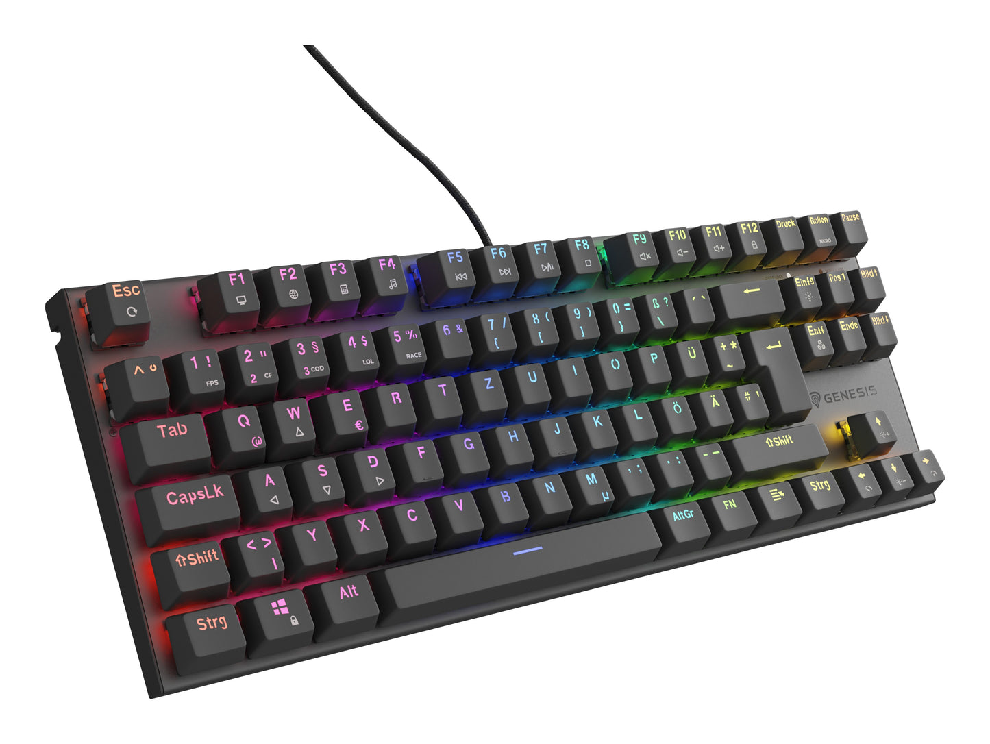 natec Gaming Tastatur Thor 303 TKL brown kabelgeb. DE - Tastatur