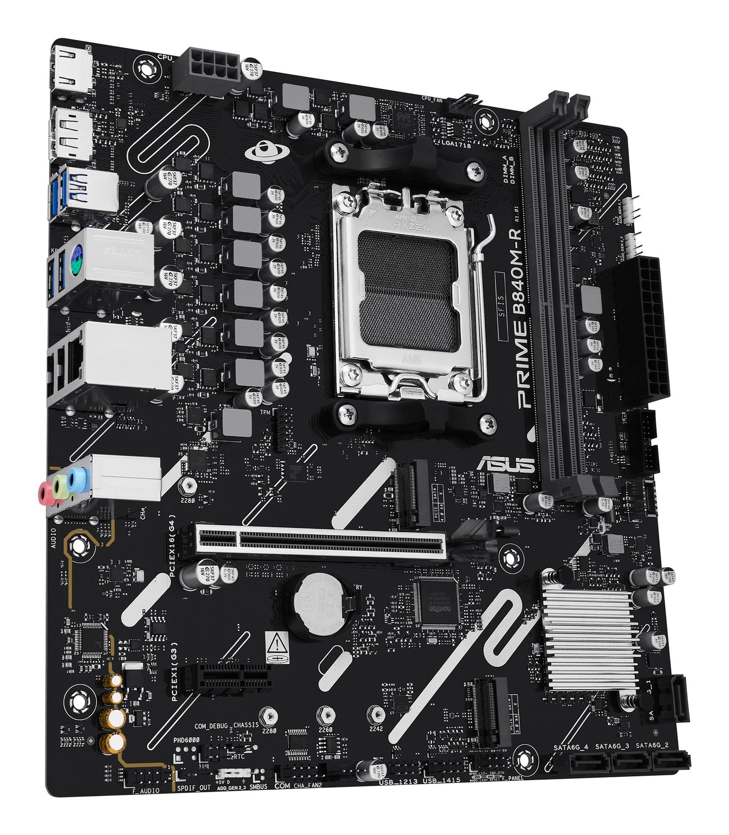 ASUS B840 AMD mATX motherboard 1xHDMI 1xDisplayPort 1xPCIe 4.0 2xM.2 - AMD Sockel AM5 (Ryzen Zen4) - Mainboard