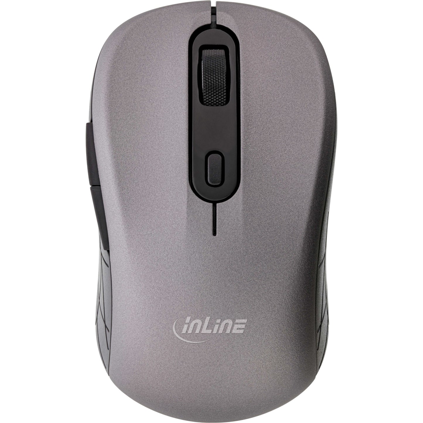 InLine Maus 3 - in - 1 - Bluetooth + 2x 2.4GHz Funk - 5 Tasten - optisch - grau/schwarz - Maus