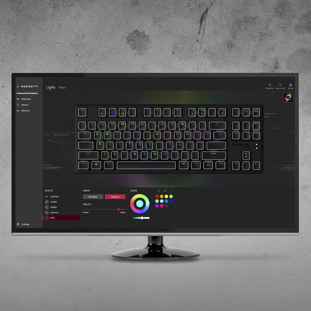 HyperX Alloy Origins Core – Mechanische Gaming – HX Red (DE - Layout) - Tenkeyless (80 - 87 %) - Kabelgebunden - USB - Mechanischer Switch - RGB - LED - Schwarz - Tastatur