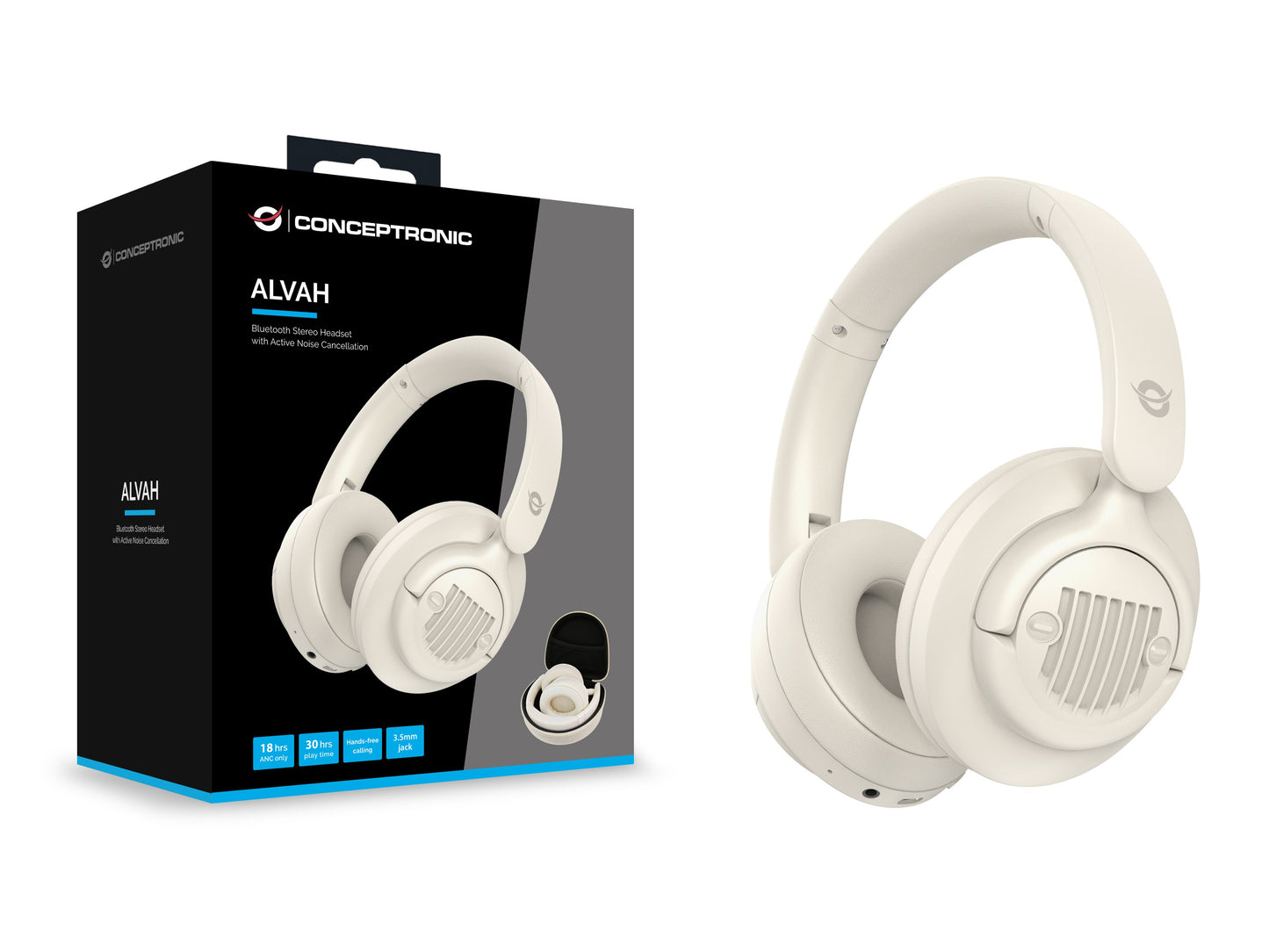 Conceptronic ALVAH02C Bluetooth Stereo Headset with Active - Stereo - Headset
