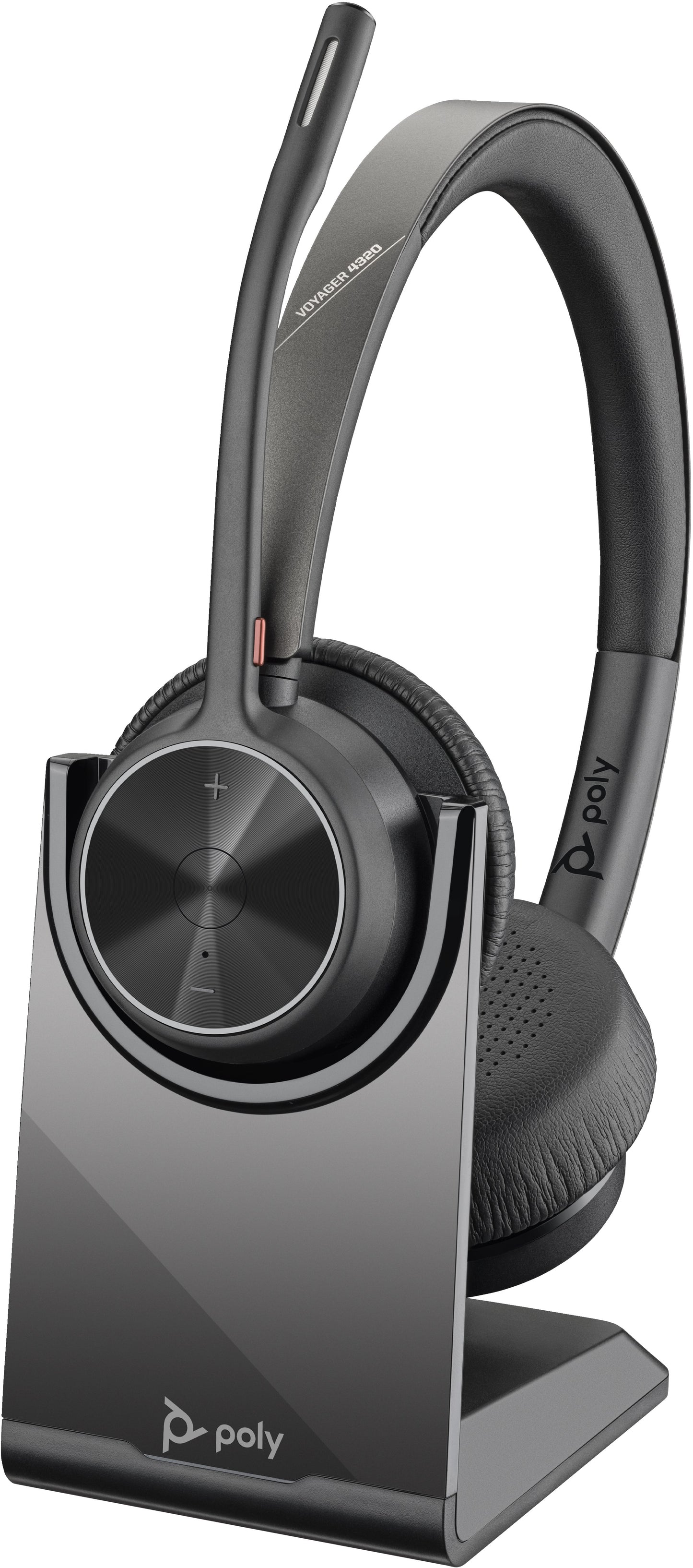 Poly HP Poly Voyager 4320 UC Stereo USB - A Headset +BT700 USB - A Adapter +Ladestation - Kabellos - Anrufe/Musik - 20 - 20000 Hz - 162 g - Kopfhörer - Schwarz - Headset