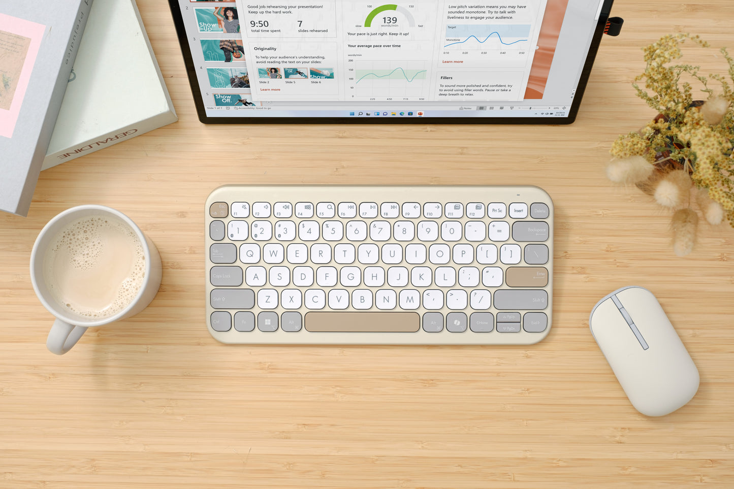 ASUS Marshmallow Tastatur Kw100 beige - 84 Tasten - Tastatur