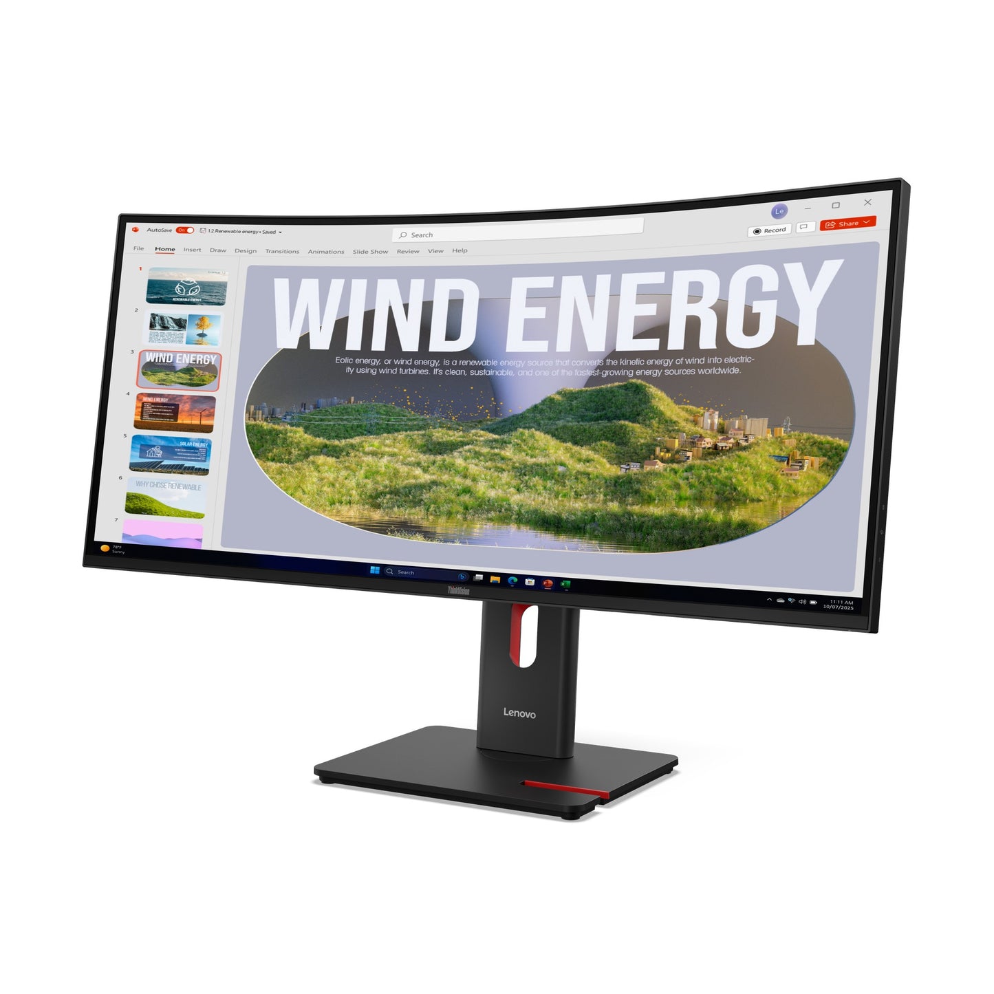 Lenovo ThinkVision T34 86,4 cm/34" Flachbildschirm (TFT/LCD) - 3.440x1.440 TFT - Monitor