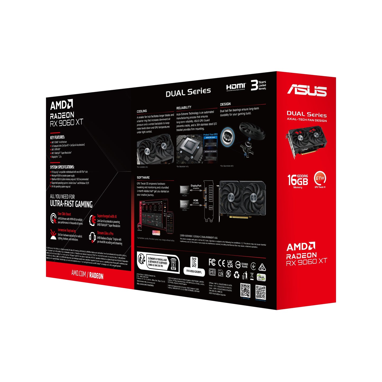 ASUS Dual Radeon Rx 9060 Xt Gddr6 - PCI - Grafikkarte