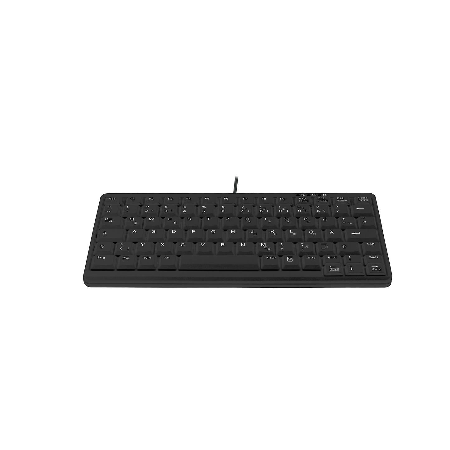 Active Key Contour Design Active Key Contour Industrietastatur IP68 Mini Kabelgebunden Schwarz DE 4100 - Mini - Kabelgebunden - USB - Scherenschalter - Schwarz - Tastatur