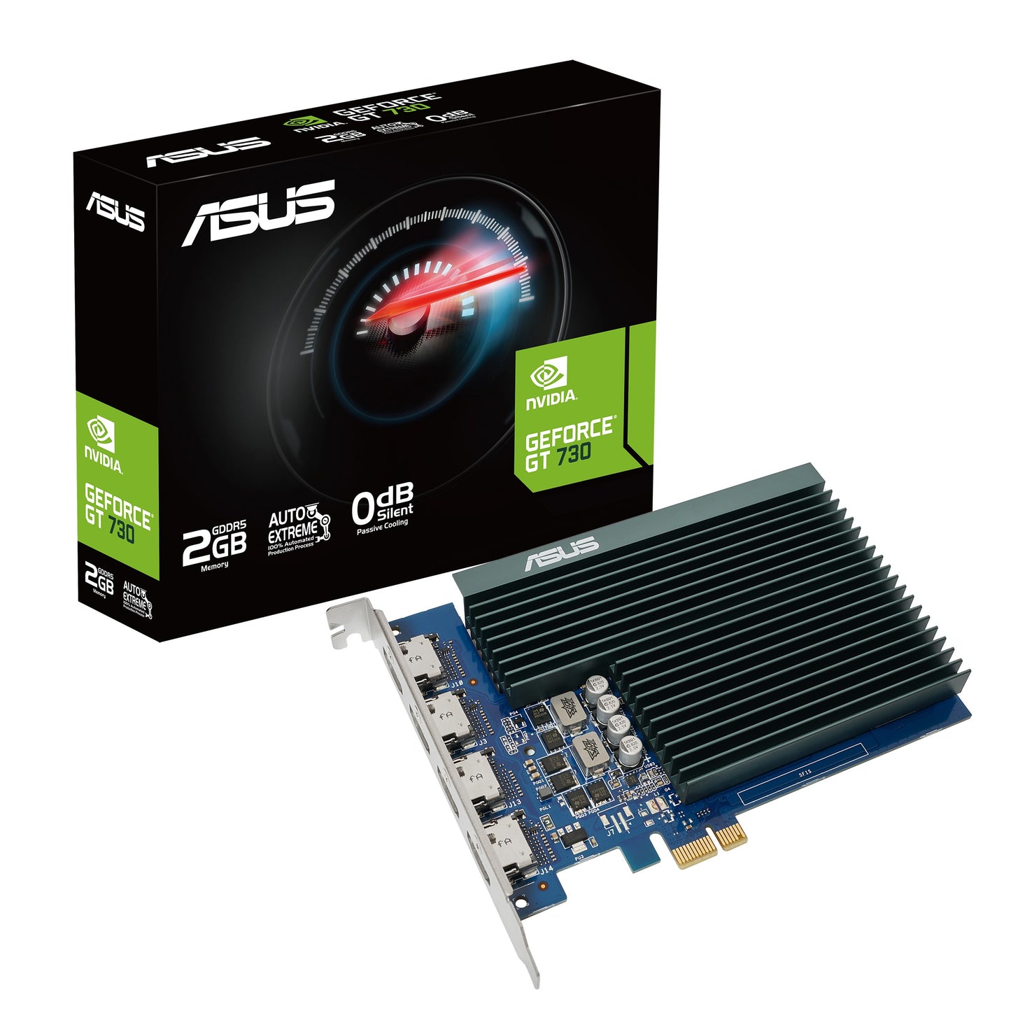 ASUS GT730 - 4H - SL - 2GD5 - GeForce GT 730 - 2 GB - GDDR5 - 5010 MHz - 3840 x 2160 Pixel - PCI Express x1 - Grafikkarte