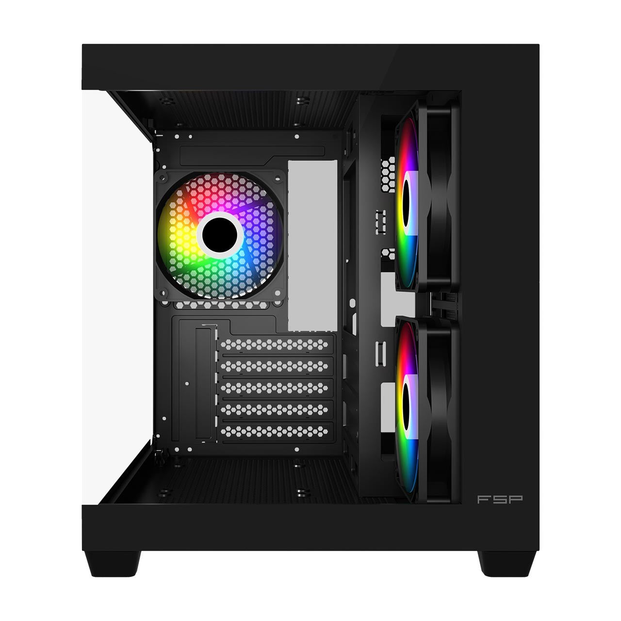 FSP S140 - BA schwarz Tempered Glass x 2 - Gehäuse