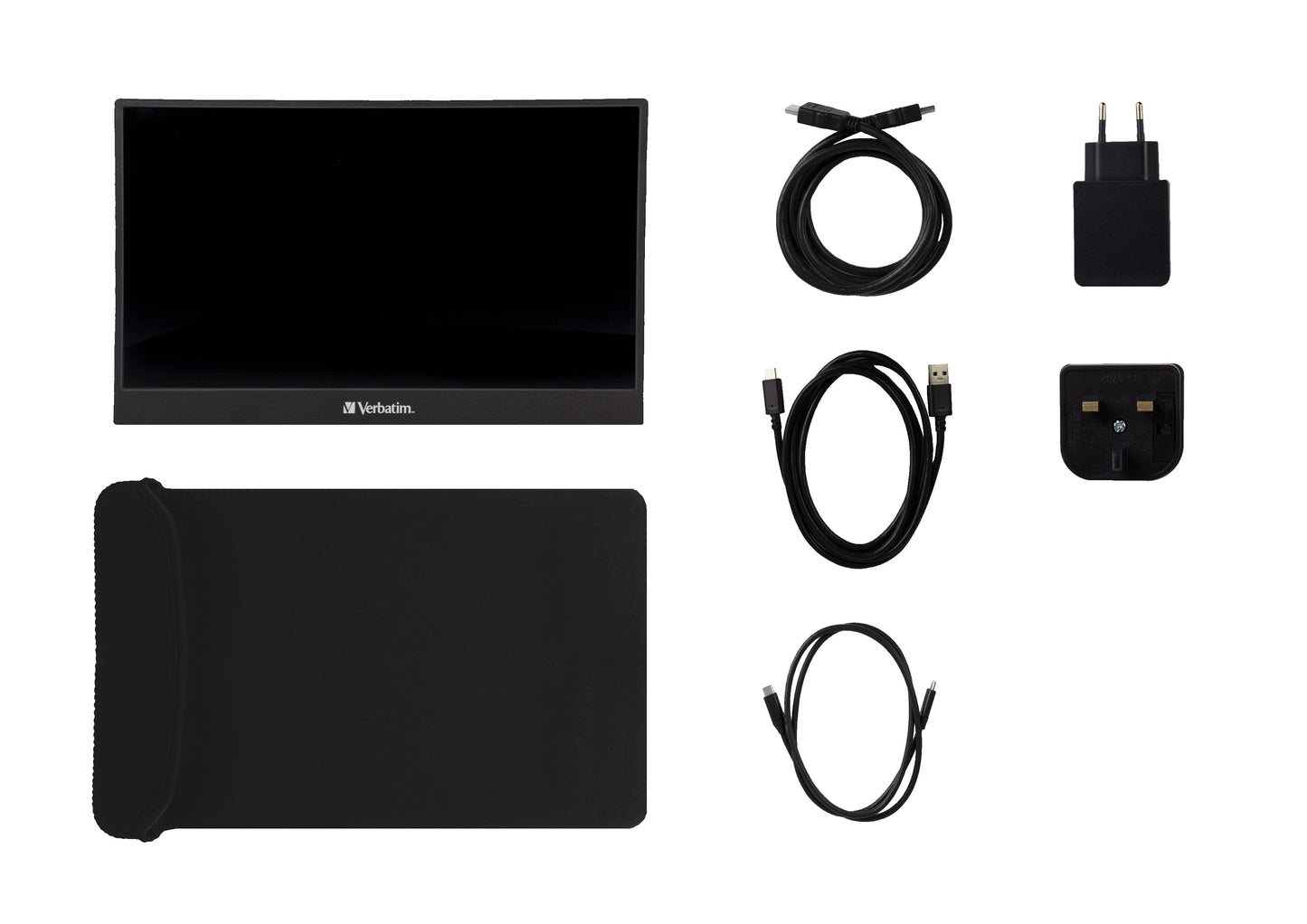 Verbatim 49590 - 35,6 cm (14") - 1920 x 1080 Pixel - Full HD - LCD - 6 ms - Schwarz - Monitor