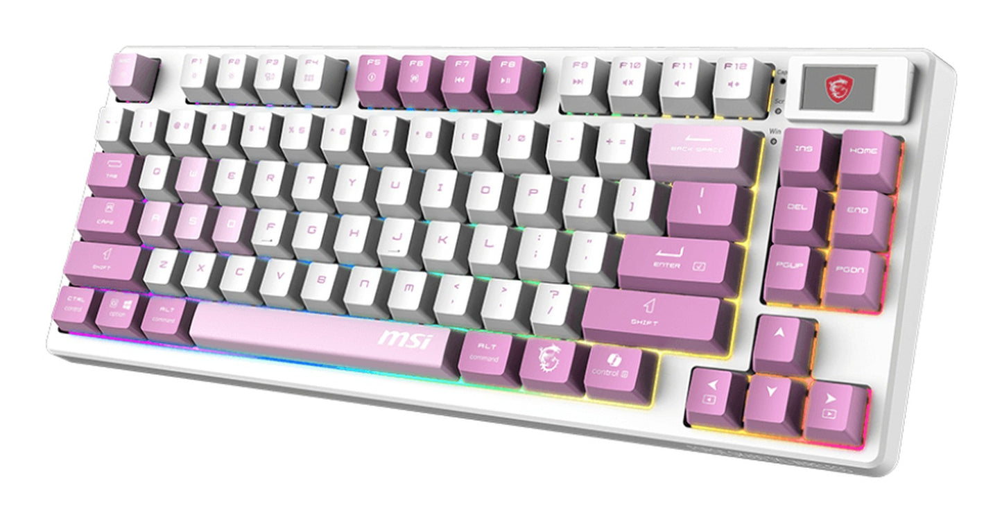 MSI FORGE GK600 TKL W Violet Gaming Keyboard retail - Tastatur