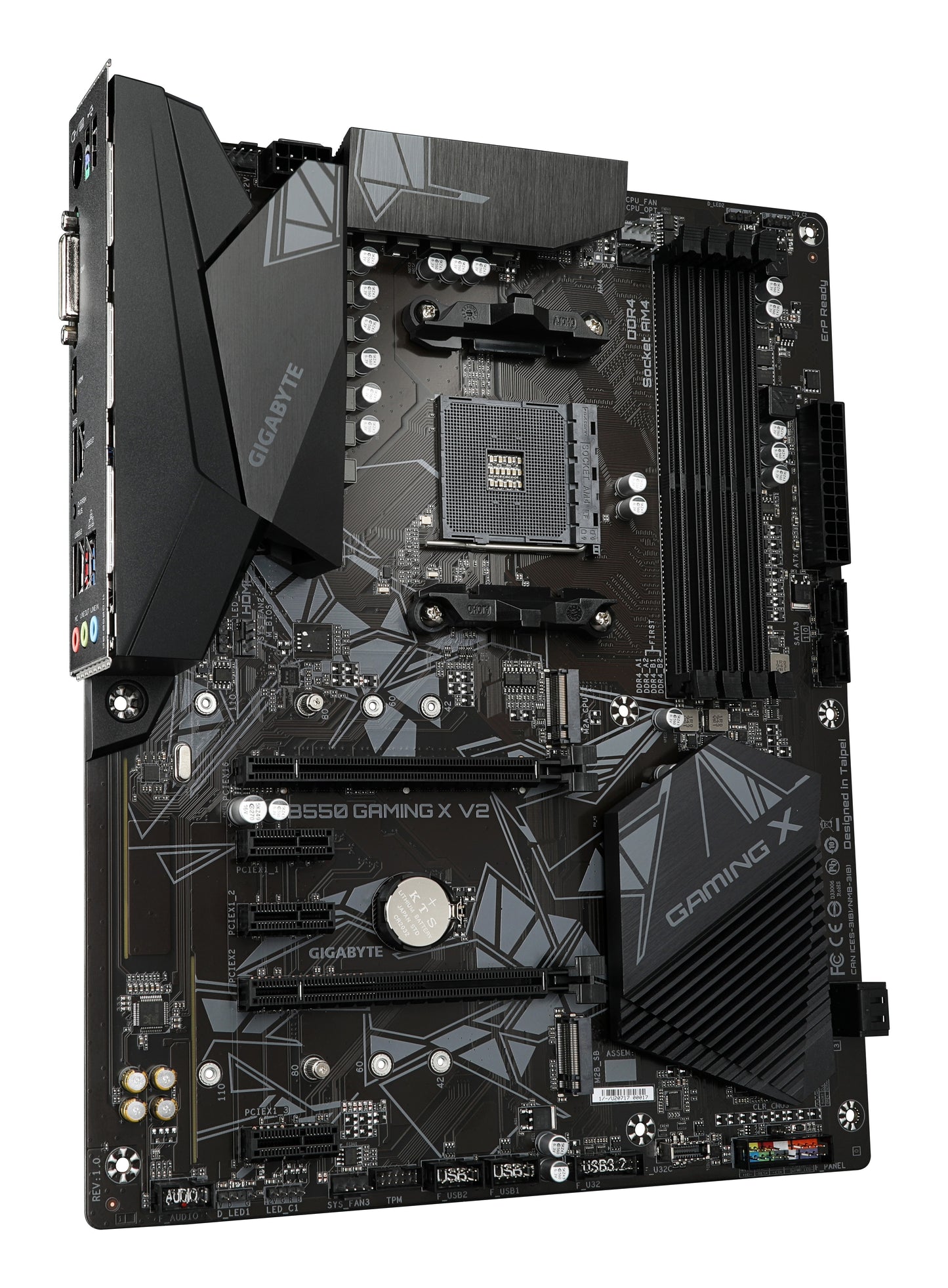 Gigabyte B550 Gaming X V2 - AMD - Socket AM4 - 3rd Generation AMD Ryzen™ 3 - 3rd Generation AMD Ryzen 5 - 3rd Generation AMD Ryzen™ 7 - 3rd... - DDR4 - SDRAM - 128 GB - DIMM - Mainboard