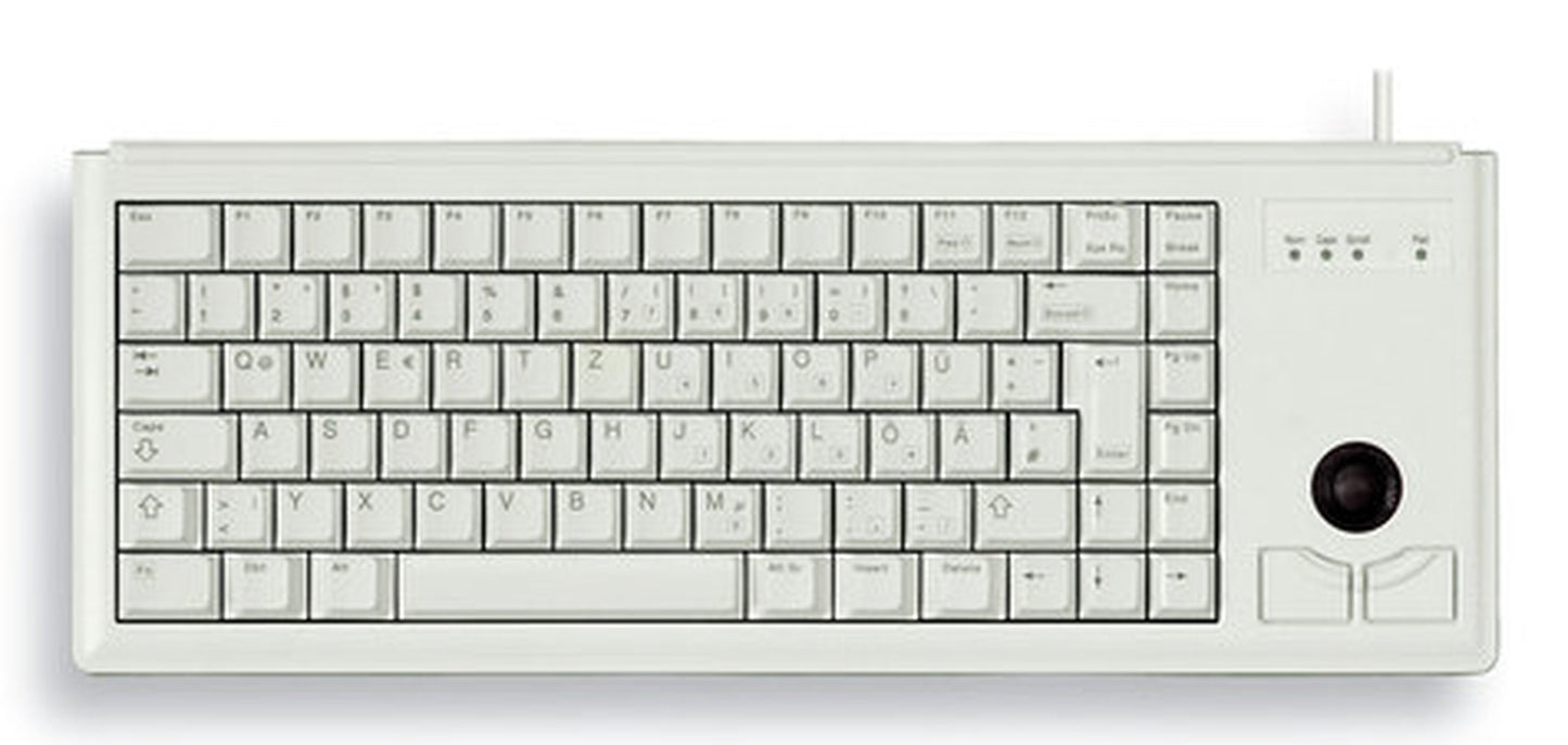 Cherry Slim Line Compact - Keyboard G84 - 4400 - 500 dpi Optisch - 83 Tasten QWERTY - Grau - Tastatur