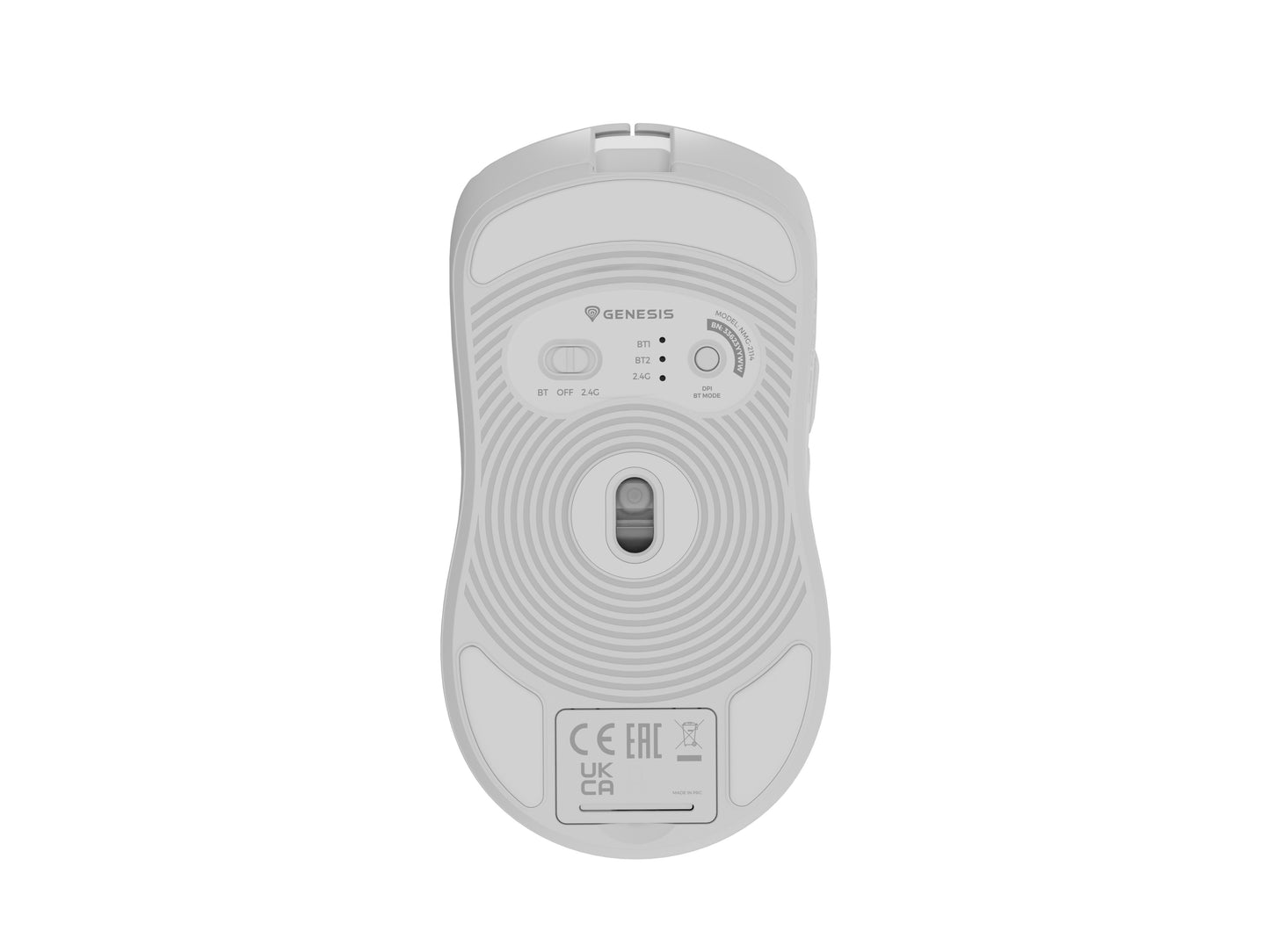 natec Gaming Maus Zircon 500 kabellos weiß - 10.000 dpi - Maus