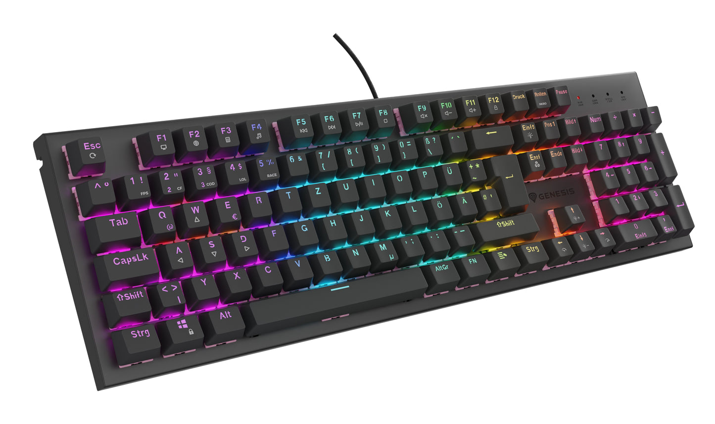 natec Gaming Tastatur THOR 303 silent kabelgeb. DE - Tastatur