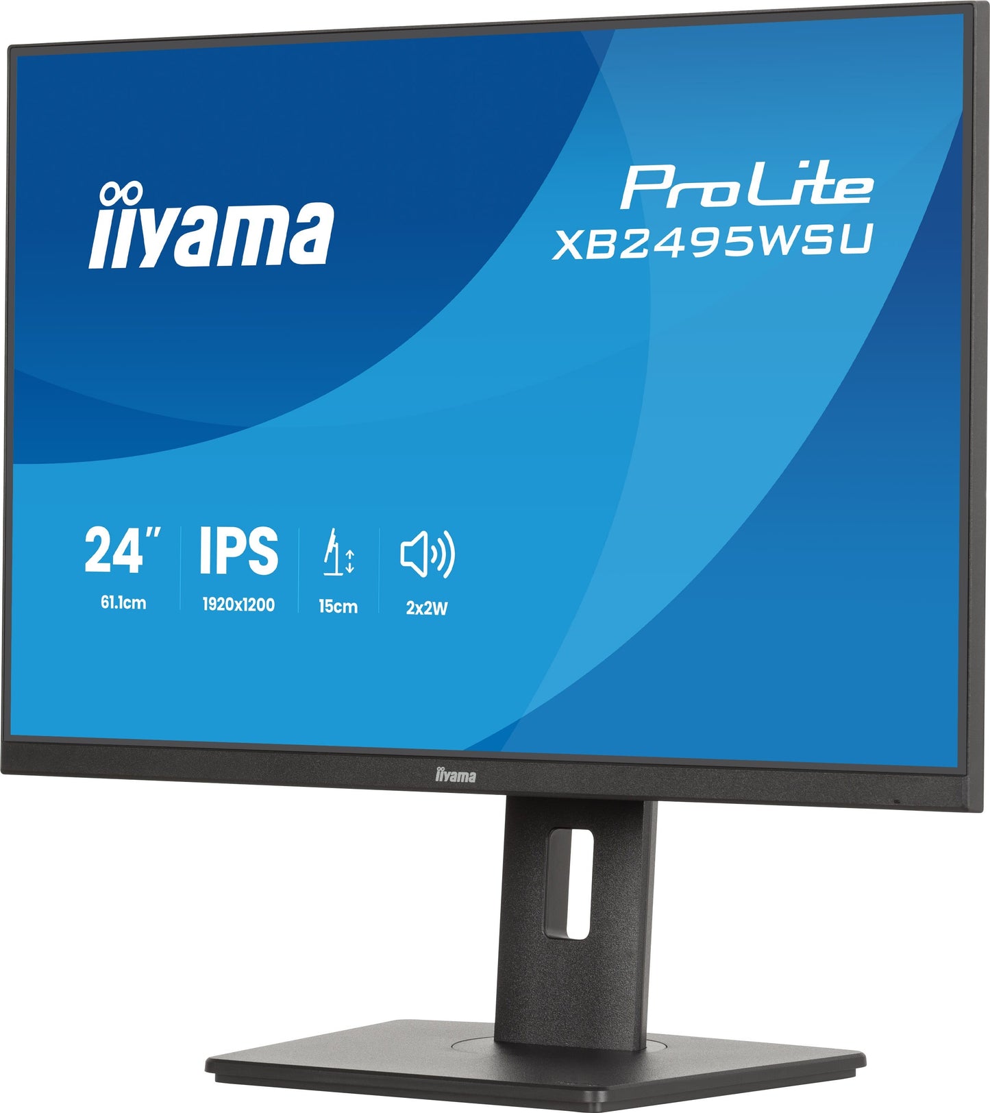 Iiyama 24iWIDE LCD 1920 x 1200 WUXGA 100 Hz IPS panel LED Bl. Pivot HeightAdjust - Monitor