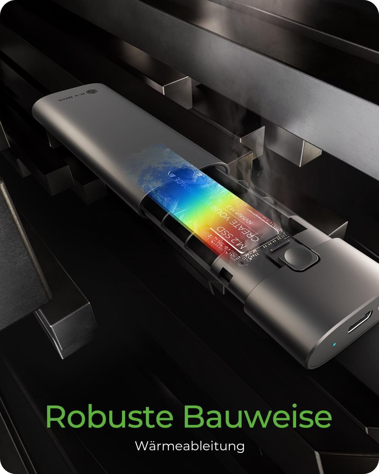 ICY BOX Geh. Spade Case 1806 NVMe M.2 USB 3.2 Gen 2 Type - C - USB 3.0 - Gehäuse