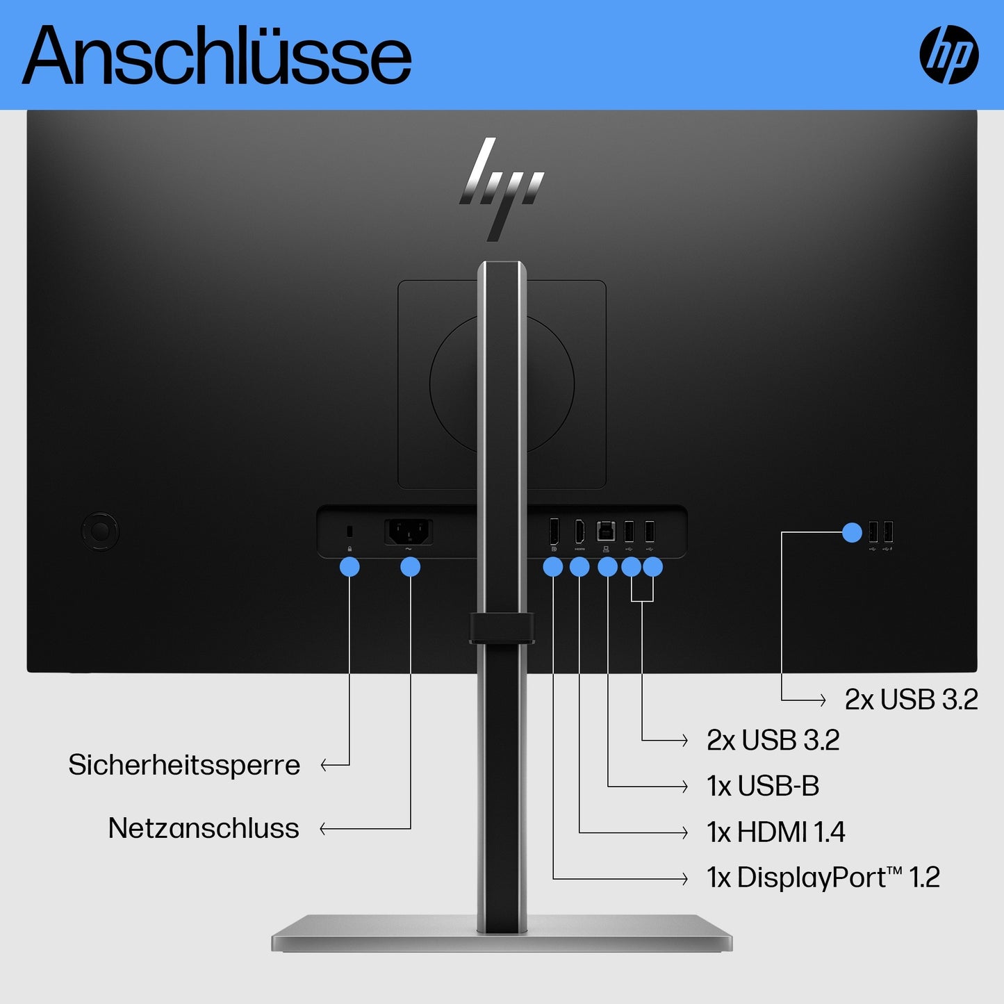 HP E27 G5 FHD Monitor - 68,6 cm (27") - 1920 x 1080 Pixel - Full HD - LCD - 5 ms - Schwarz - Monitor