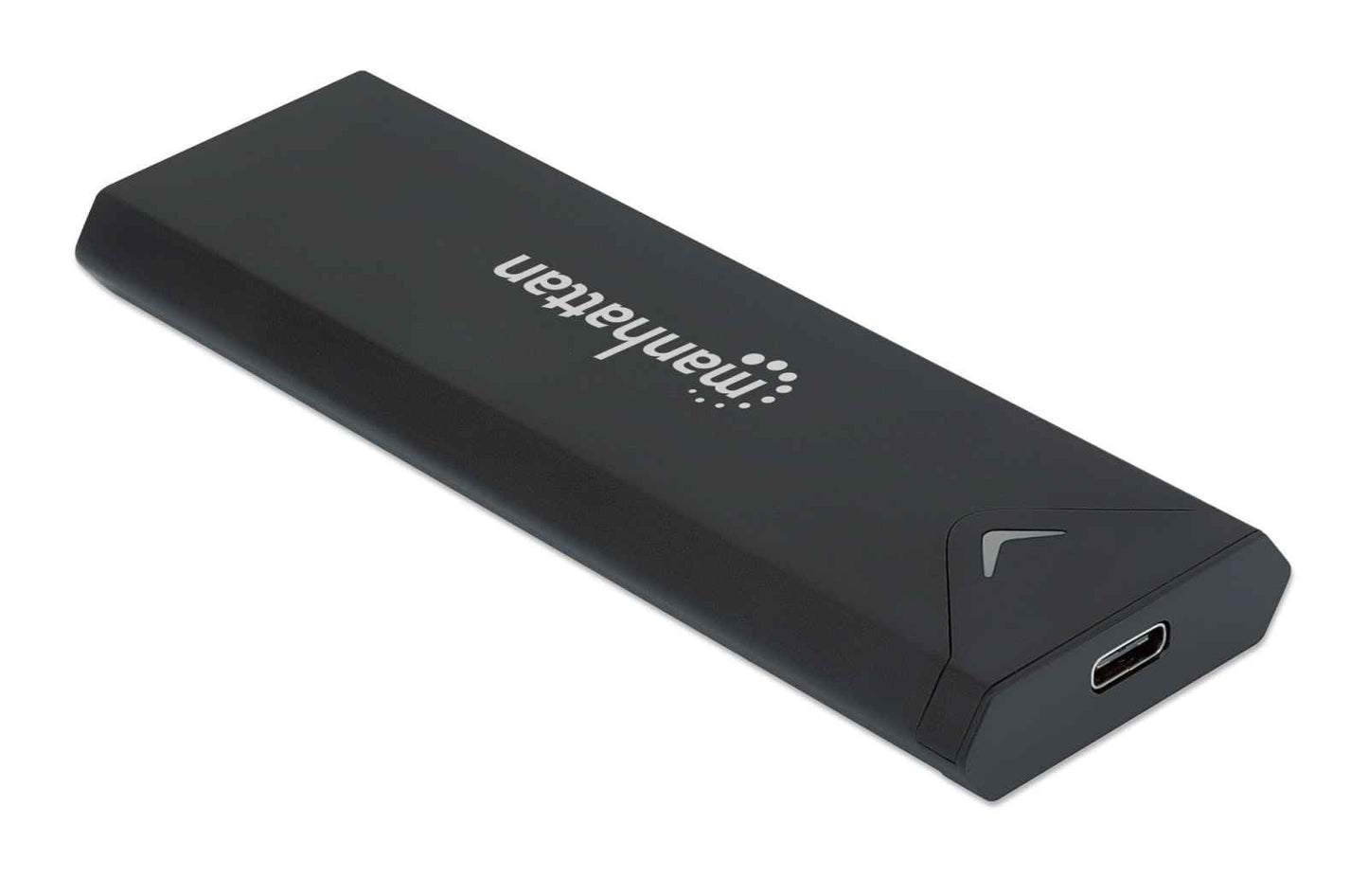 Manhattan M.2 NVMe SSD - Festplattengehäuse - USB 3.2 Gen 2 - USB - C - Buchsenanschluss für bis zu 10 Gbit/s - UASP - konform - Aluminium - schwarz - SSD - M.2 - M.2 - 10 Gbit/s - USB Anschluss - Schwarz - Gehäuse