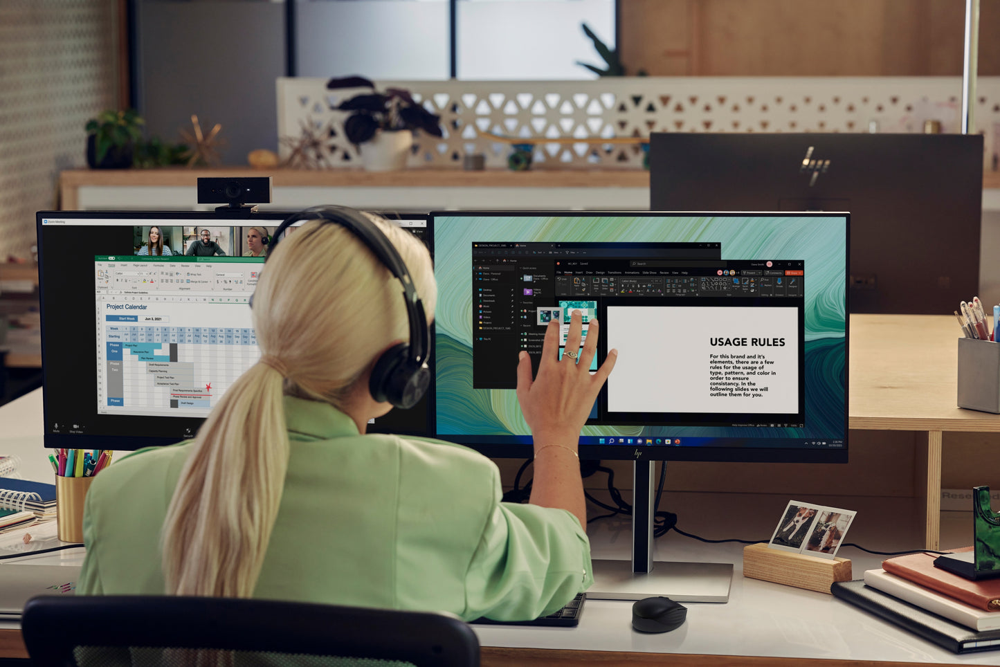 HP 710 Wiederaufladbare geräuschlose Maus - Beidhändig - RF Wireless + Bluetooth - 3000 DPI - Schwarz - Maus