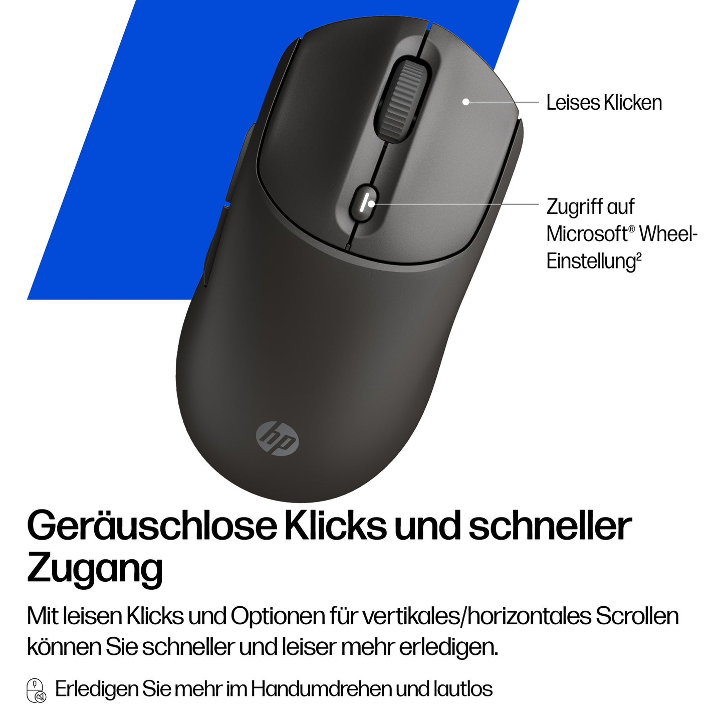 HP 405 Quiet Wireless Mouse - 1.200 dpi - Maus