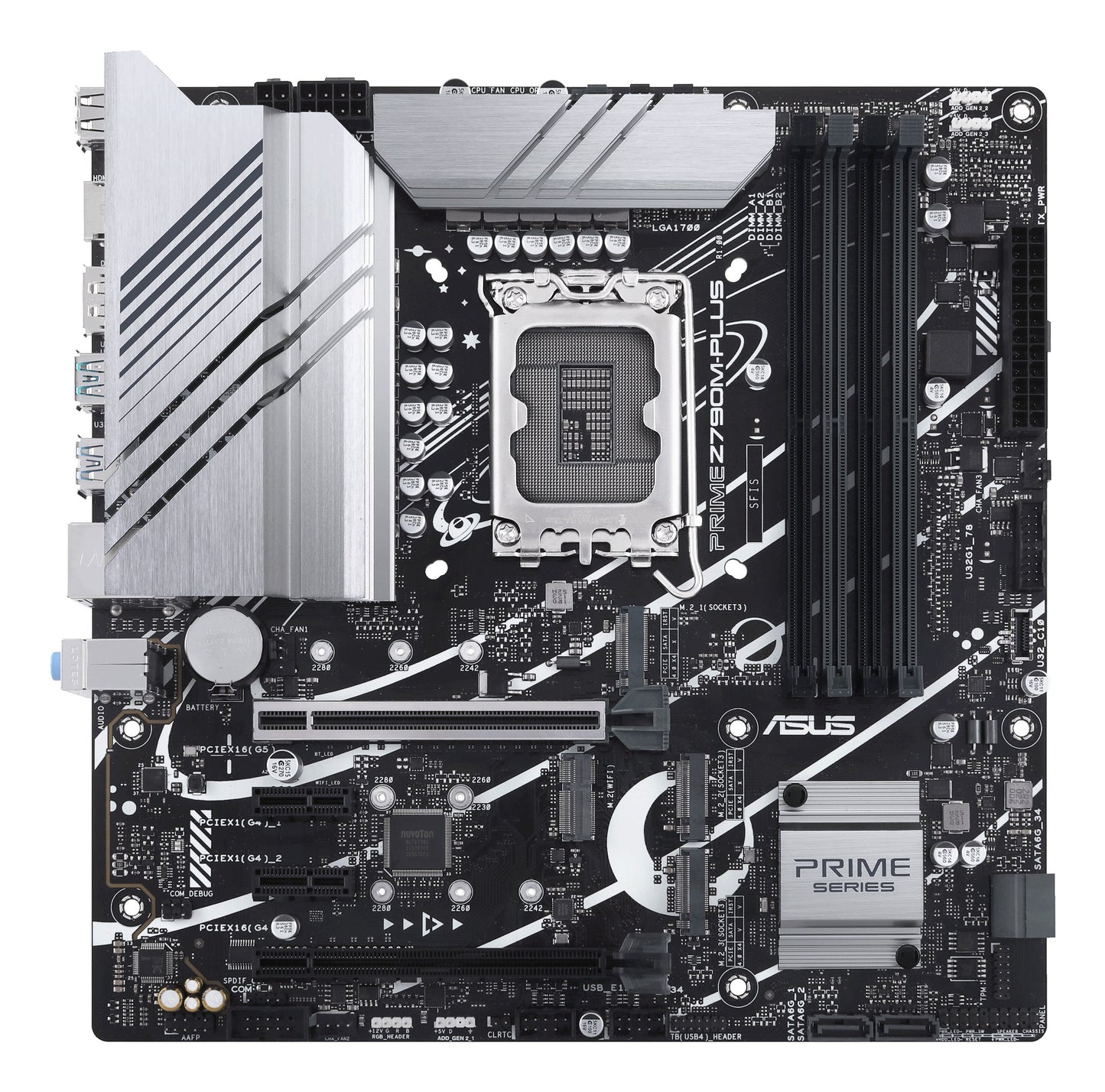 ASUS PRIME Z790M - PLUS - Intel - LGA 1700 - Intel® Celeron® - Intel® Core™ i3 - Intel® Core™ i5 - Intel® Core™ i7 - Intel® Core™ i9,... - DDR5 - SDRAM - 192 GB - DIMM - Mainboard