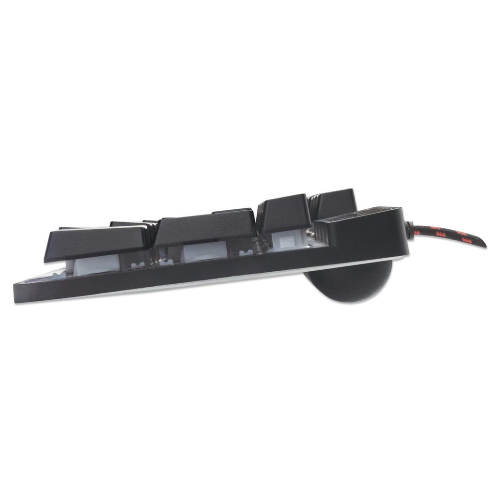 IC Intracom USB - Gaming mit LEDs und Metallunterseite - 12 Funktionstasten - Metallunterseite - farbige LED - Hintergrundbeleuchtung - 19 Anti - Ghosting - Tasten - Schutzklasse IPX4 (spritzwassergeschützt) - schwarz - Volle Größe (100%) - Kab - Tastatur