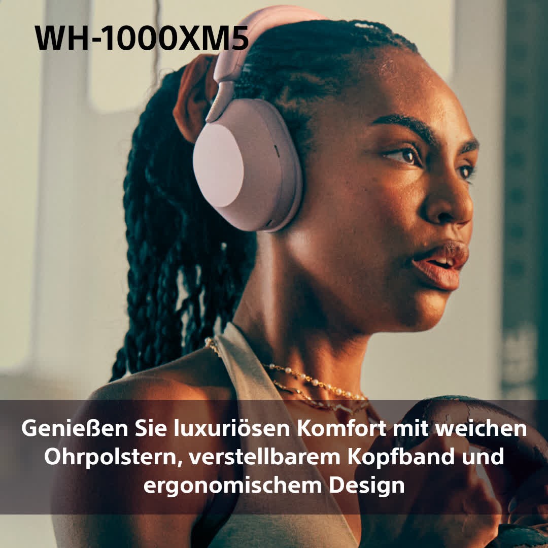 Sony WH - 1000XM5 mit Mikrofon - ohrumschließend - 40 KHz - Kopfhörer
