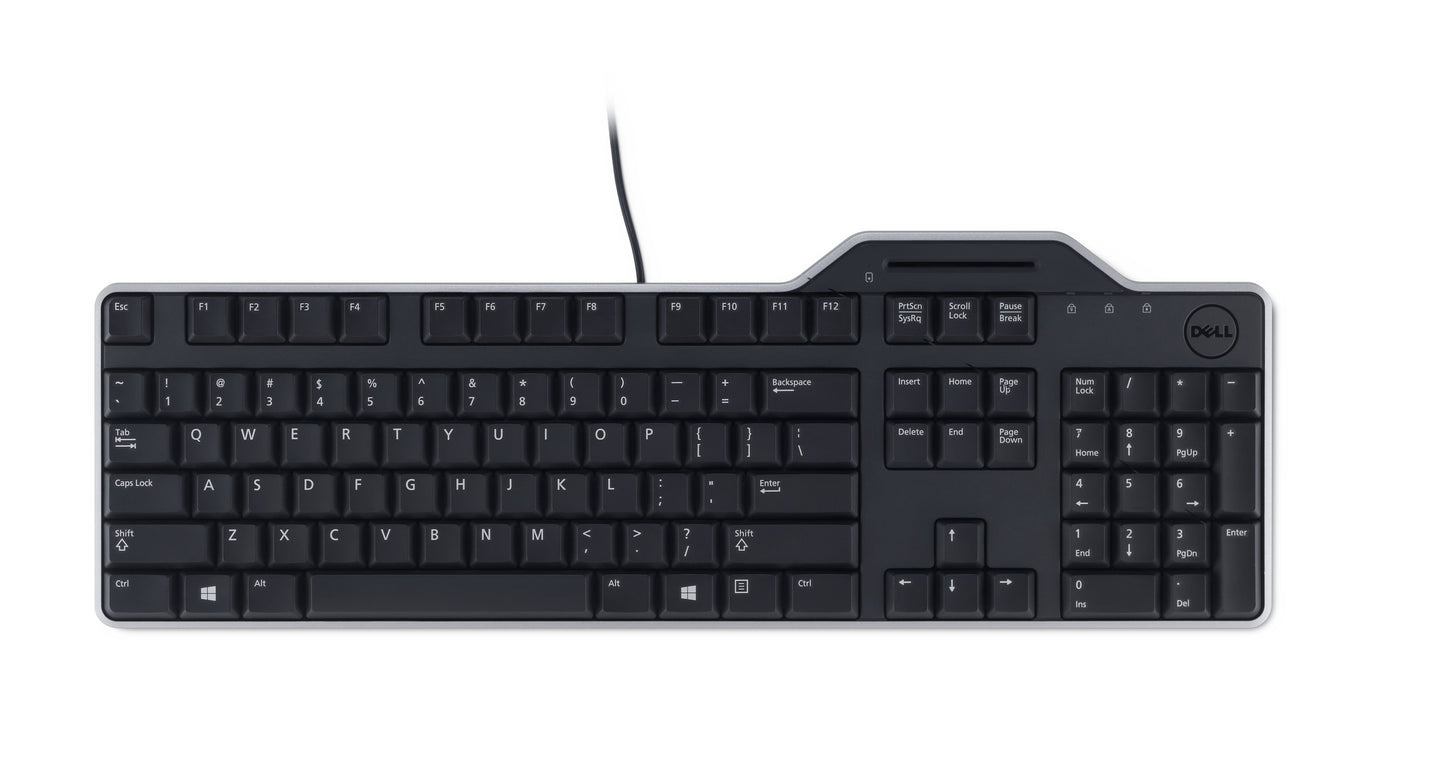 Dell Pro - Smartcard – KB813 - US international (QWERTY) - Volle Größe (100%) - Kabelgebunden - USB - QWERTY - Schwarz - Tastatur