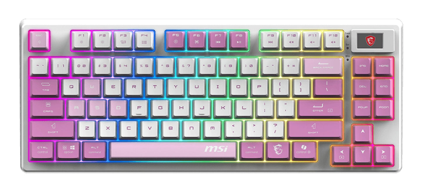 MSI FORGE GK600 TKL W Violet Gaming Keyboard retail - Tastatur